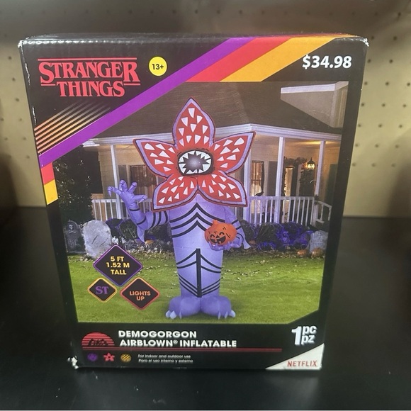 Stranger Things Inflatable Gemmy | Holiday | Stranger Things Demogorgon Airblown Inflatable 5 Ft ...